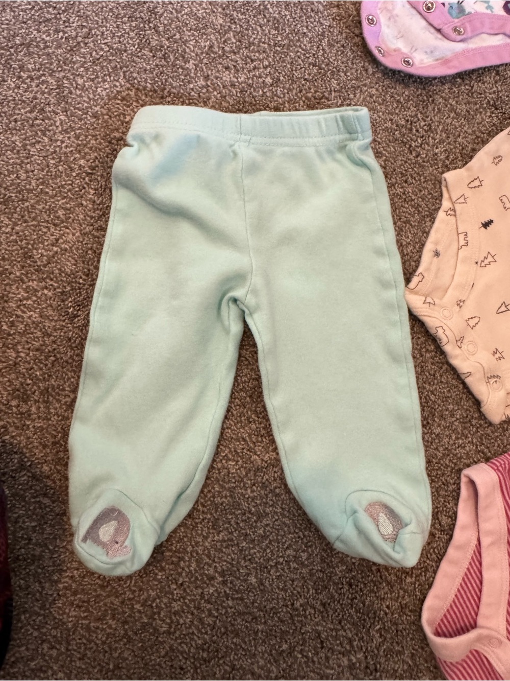 Baby girl lot of 4 one-pieces & 1 pant 3-6 months Baby Gap Chick Pea Koala Pink - Picture 8 of 13